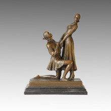 Бронзовая скульптура статуэток танцовщиц, DH Chiparus TPE-181